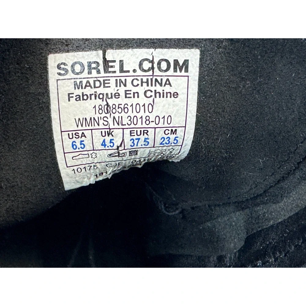Sorel Joan of‎ Arctic Wedge II Waterproof Boots Women 6.5 Lace Up Leather Ankle